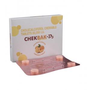 Chekbak-d3 60000 iu chewable tablet orange